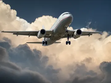 Imagen de un avión en el cielo Imagen de un avión en el cielo
