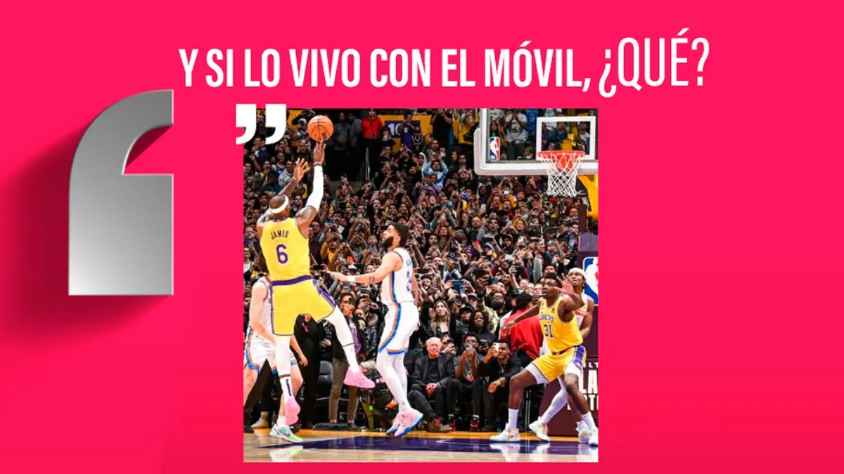 Foto de la canasta de LeBron James