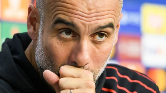 Guardiola, en rueda de prensa Guardiola, en rueda de prensa