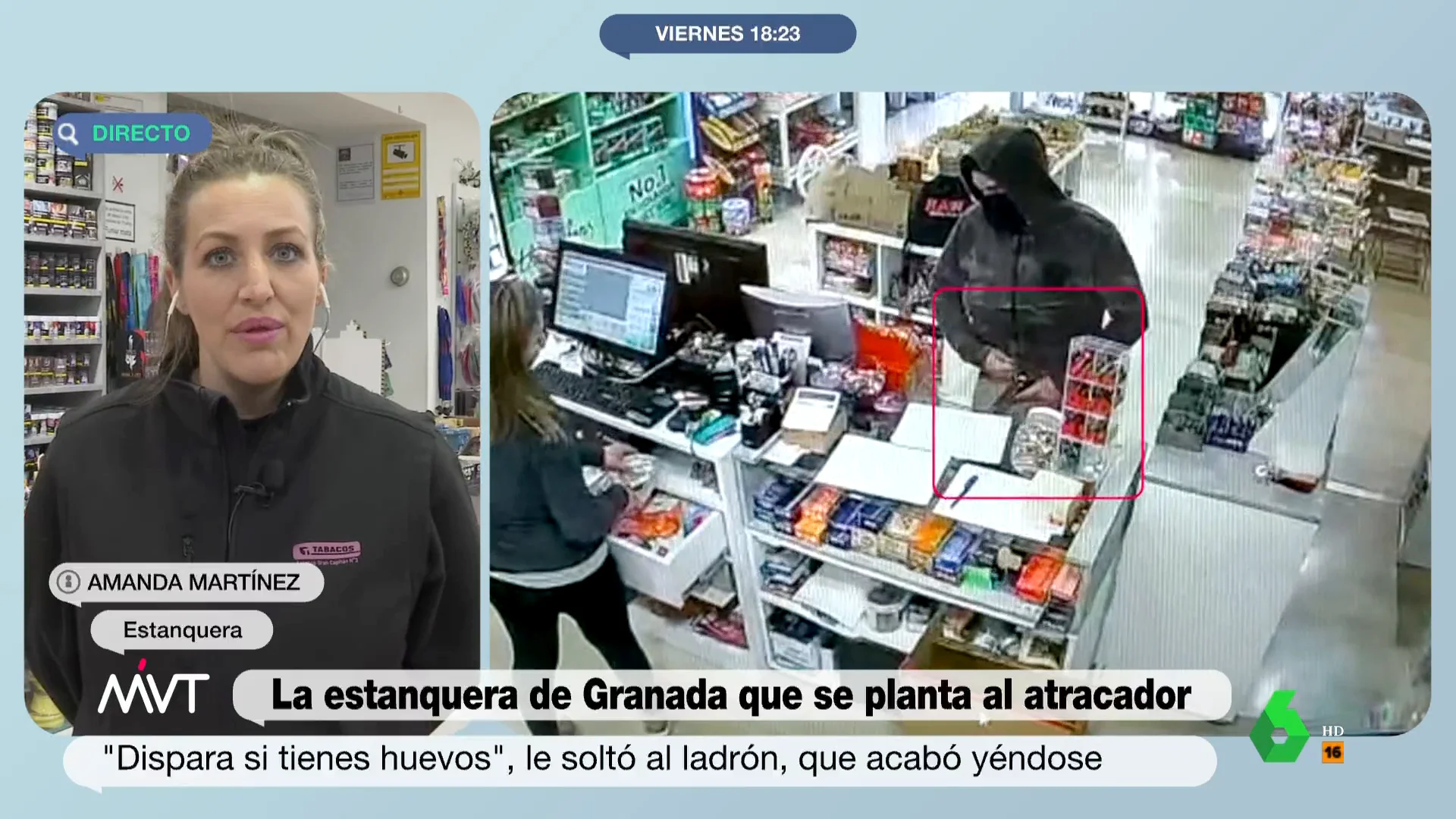 Habla la estanquera que retó a un atracador armado: "Que se comiera una mierda. Hice un papelón por mi hija"