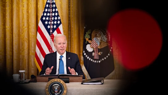 Imagen de archivo del presidente de Estados Unidos, Joe Biden Estados Unidos derriba por orden de Biden un "objeto de grandes dimensiones" que sobrevolaba Alaska