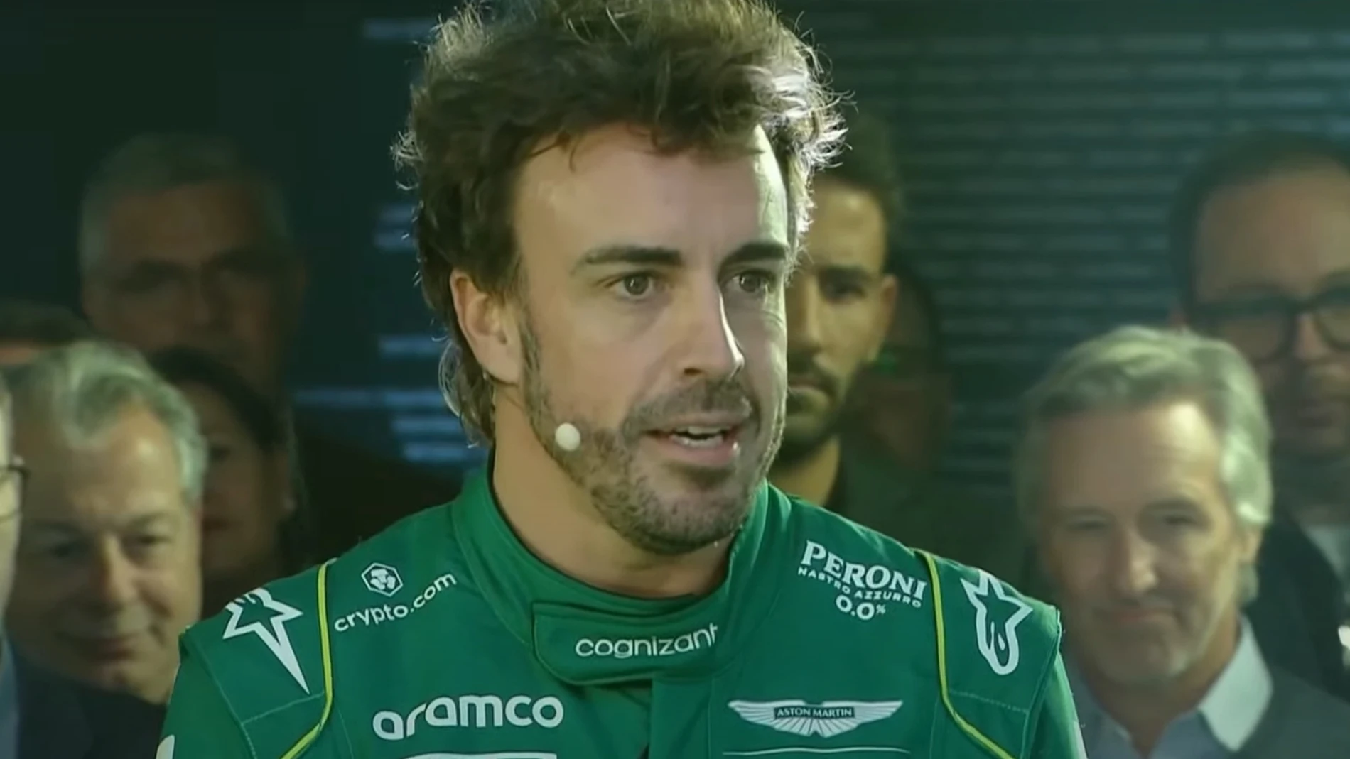 Fernando Alonso, en la presentación del Aston Martin