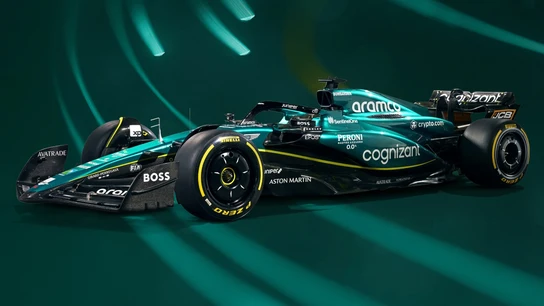 El Aston Martin AMR23 de Fernando Alonso El Aston Martin AMR23 de Fernando Alonso