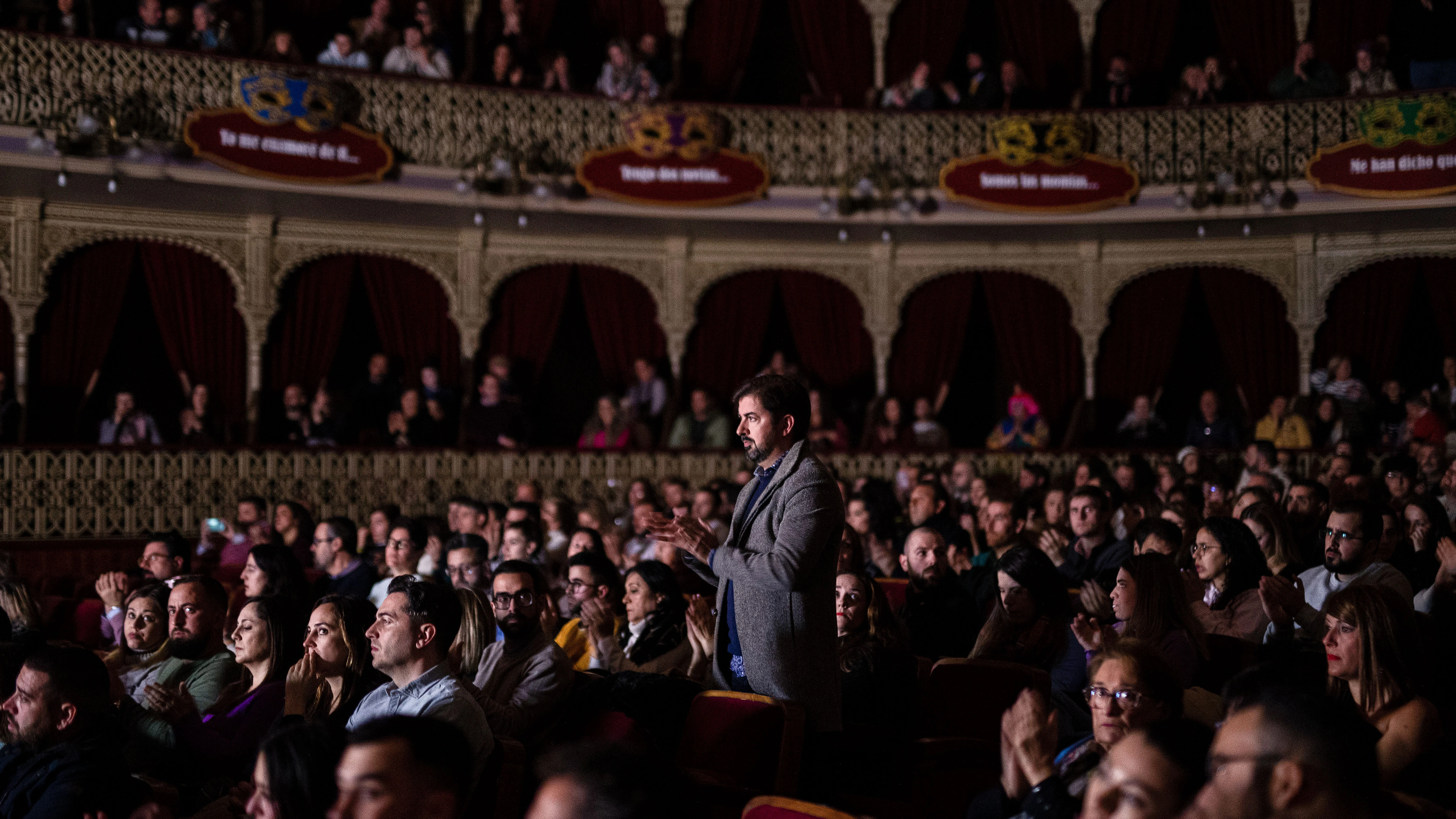 El Gran Teatro Falla durante una de las sesiones de cuartos de final del COAC 2023