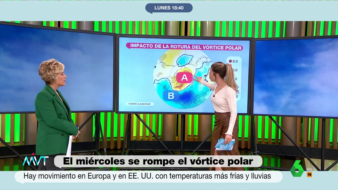 El vortice polar podría romperse este miércoles: ¿qué efectos tendrá en España? El vortice polar podría romperse este miércoles: ¿qué efectos tendrá en España?