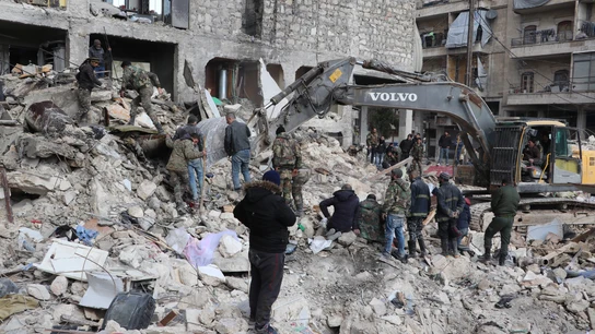 Vista de los destrozos ocasionados por el terremoto en Alepo Vista de los destrozos ocasionados por el terremoto en Alepo