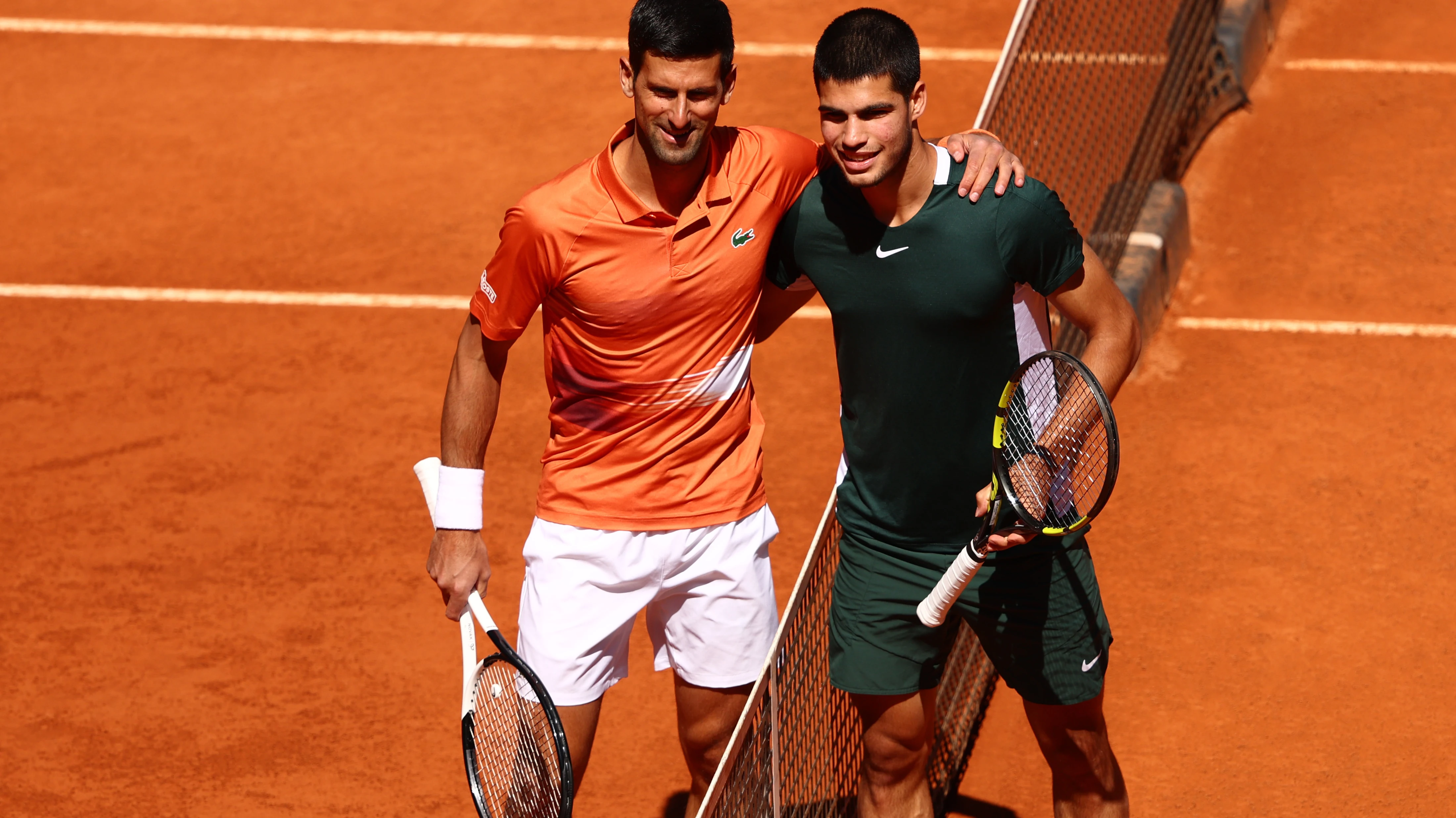 Novak Djokovic y Carlos Alcaraz