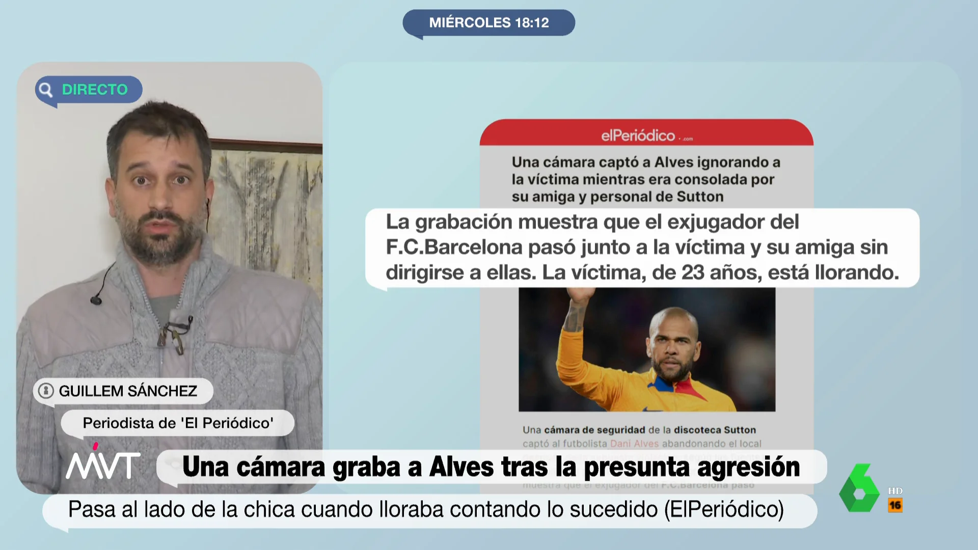 Los pasos de Dani Alves tras la presunta agresión sexual: "Evita cualquier contacto con el grupo y se va a pedir una copa"