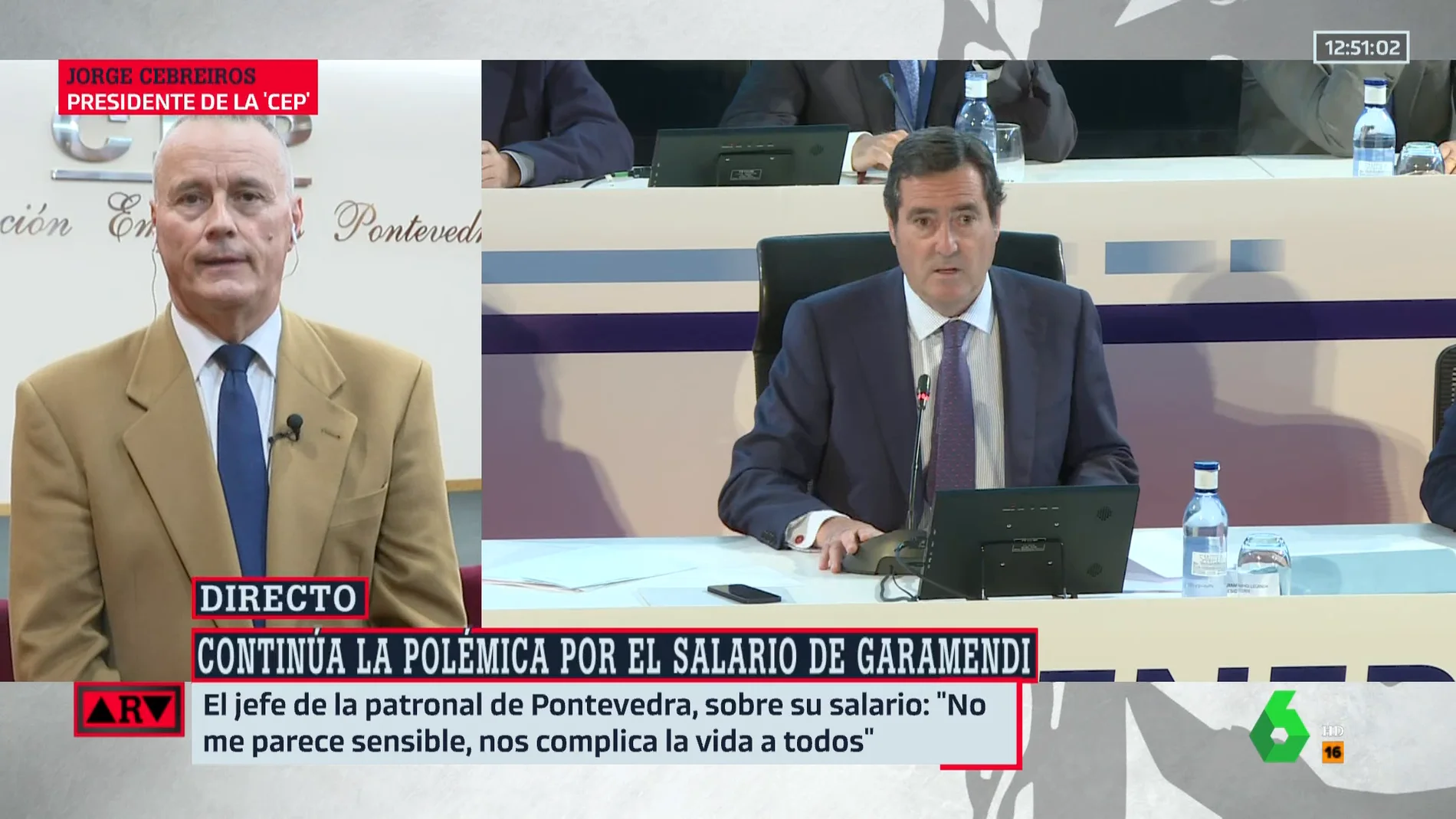 El presidente de la patronal de Pontevedra rechaza la subida salarial de Garamendi: "No es el momento"