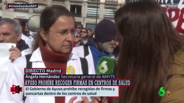 ARV - Ángela Hernández (AMYTS): "El Gobierno de Madrid prefiere reprimir y matar al mensajero en lugar de poner soluciones para la atención primaria"