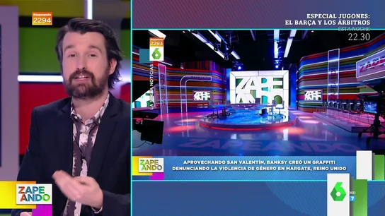 El momento en el que se coló el plató de Zapeando vacío en los informativos de laSexta El momento en el que se coló el plató de Zapeando vacío en los informativos de laSexta