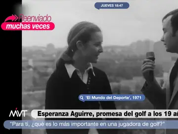El sorprendente vídeo de Esperanza Aguirre con 19 años: una joven promesa del golf