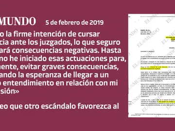 Burofax que envió Negreira al Barcelona en 2019