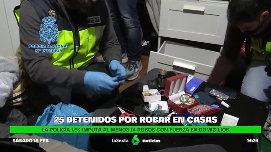 Detienen a 25 personas dedicadas a robos con fuerza en domicilios Detienen a 25 personas dedicadas a robos con fuerza en domicilios