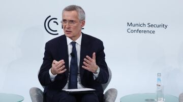 Jens Stoltenberg, secretario general de la OTAN, durante su intervención en la Conferencia de Seguridad de Munich.