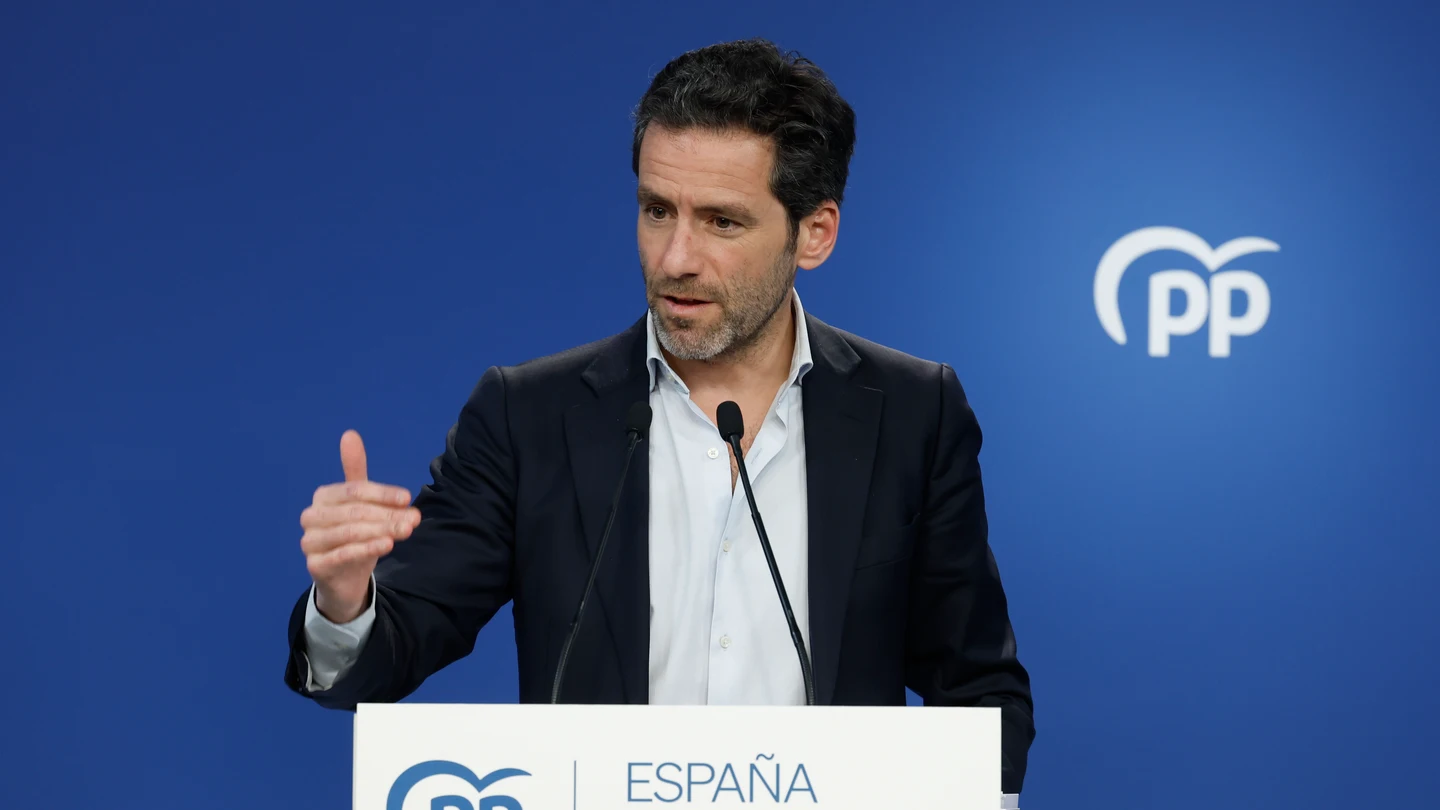 Borja Sémper, portavoz de campaña del PP, durante una comparecencia Borja Sémper, portavoz de campaña del PP, durante una comparecencia