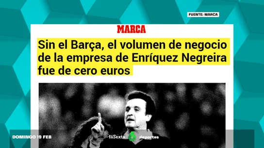 El Barça era el único cliente de la empresa de Enríquez Negreira, según 'Marca' El Barça era el único cliente de la empresa de Enríquez Negreira, según 'Marca'