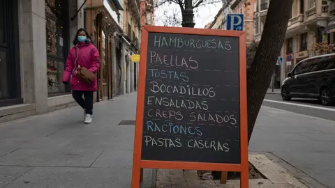 Imagen de un menú de un bar Imagen de un menú de un bar