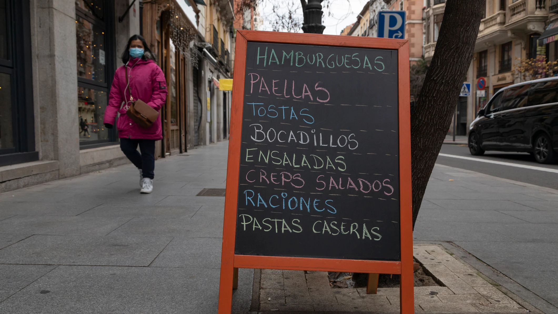 Imagen de un menú de un bar Imagen de un menú de un bar
