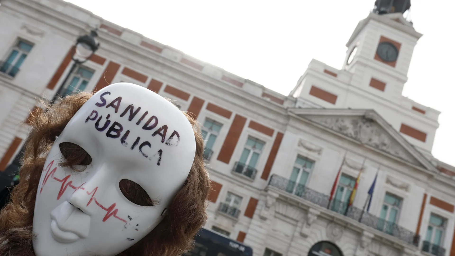 Imagen de archivo de la manifestación de médicos y pediatras convocada por Amyts el pasado 8 de febrero en Madrid