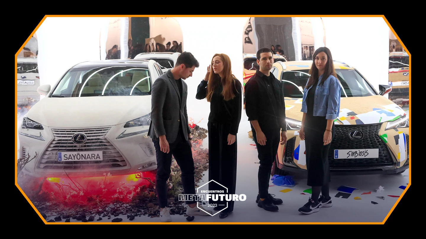 Cuatro de los participantes del Concurso Lexus ART CAR durante la feria ARCOmadrid 2023 Cuatro de los ganadores del Concurso Lexus ART CAR durante la feria ARCOmadrid 2023