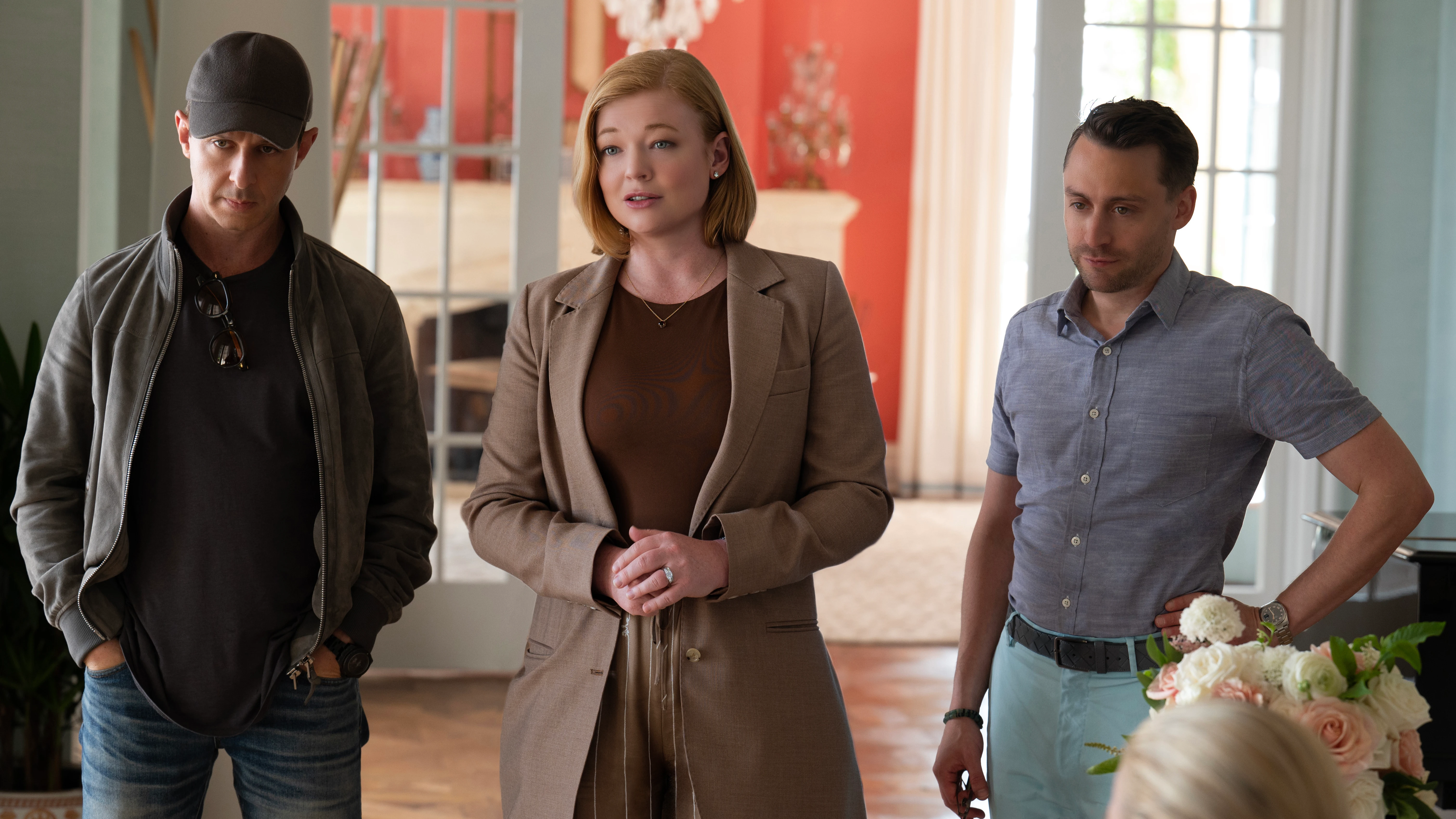 Los hermanos Roy, Kendall (Jeremy Strong), Siobhan (Sarah Snook) y Roman (Kieran Culkin), en la cuarta temporada de 'Succession'. 