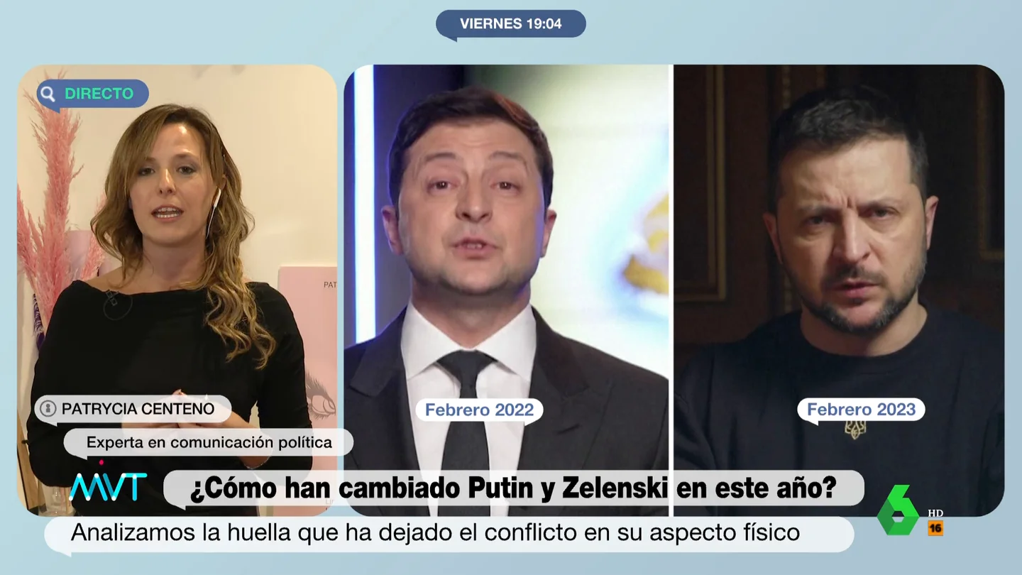 Esto es lo que dice la imagen de Zelenski y Putin tras un año de guerra: "Hay arrugas más profundas, vestuarios medidos..." Esto es lo que dice la imagen de Zelenski y Putin tras un año de guerra: "Hay arrugas más profundas, vestuarios medidos..."