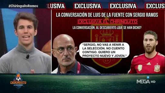 Exclusiva 'El Chiringuito': así fue la conversación entre Luis de la Fuente y Sergio Ramos Exclusiva 'El Chiringuito': así fue la conversación entre Luis de la Fuente y Sergio Ramos