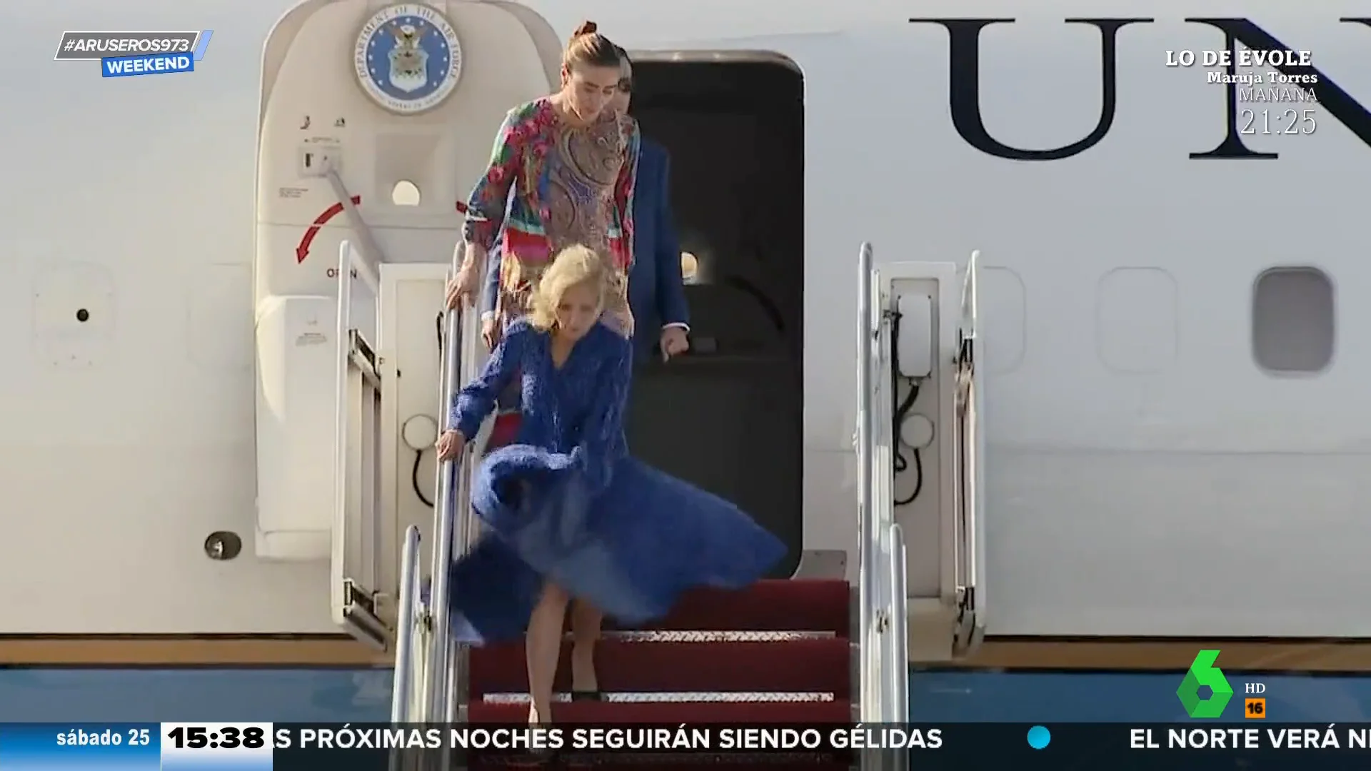 El sorprendente momento a lo Marilyn Monroe de Jill Biden al bajar de un avión