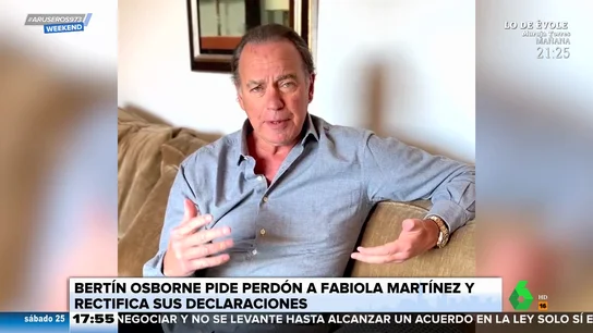 Bertín Osborne entona el 'mea culpa': "Fabiola ha sido la mejor pareja, mujer y madre" Bertín Osborne entona el 'mea culpa': "Fabiola ha sido la mejor pareja, mujer y madre"