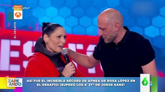La emotiva declaración de amor de Rosa López a su chico al batir el récord de apnea de El Desafío La emotiva declaración de amor de Rosa López a su chico al batir el récord de apnea de El Desafío