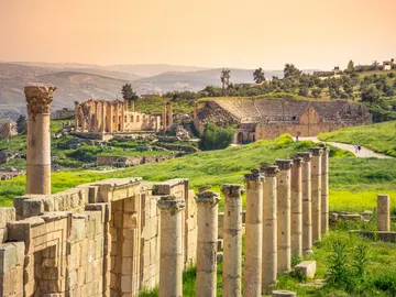 Jerash, en Jordania, ciudad el antiguo Imperio Romano Jerash, en Jordania, ciudad el antiguo Imperio Romano