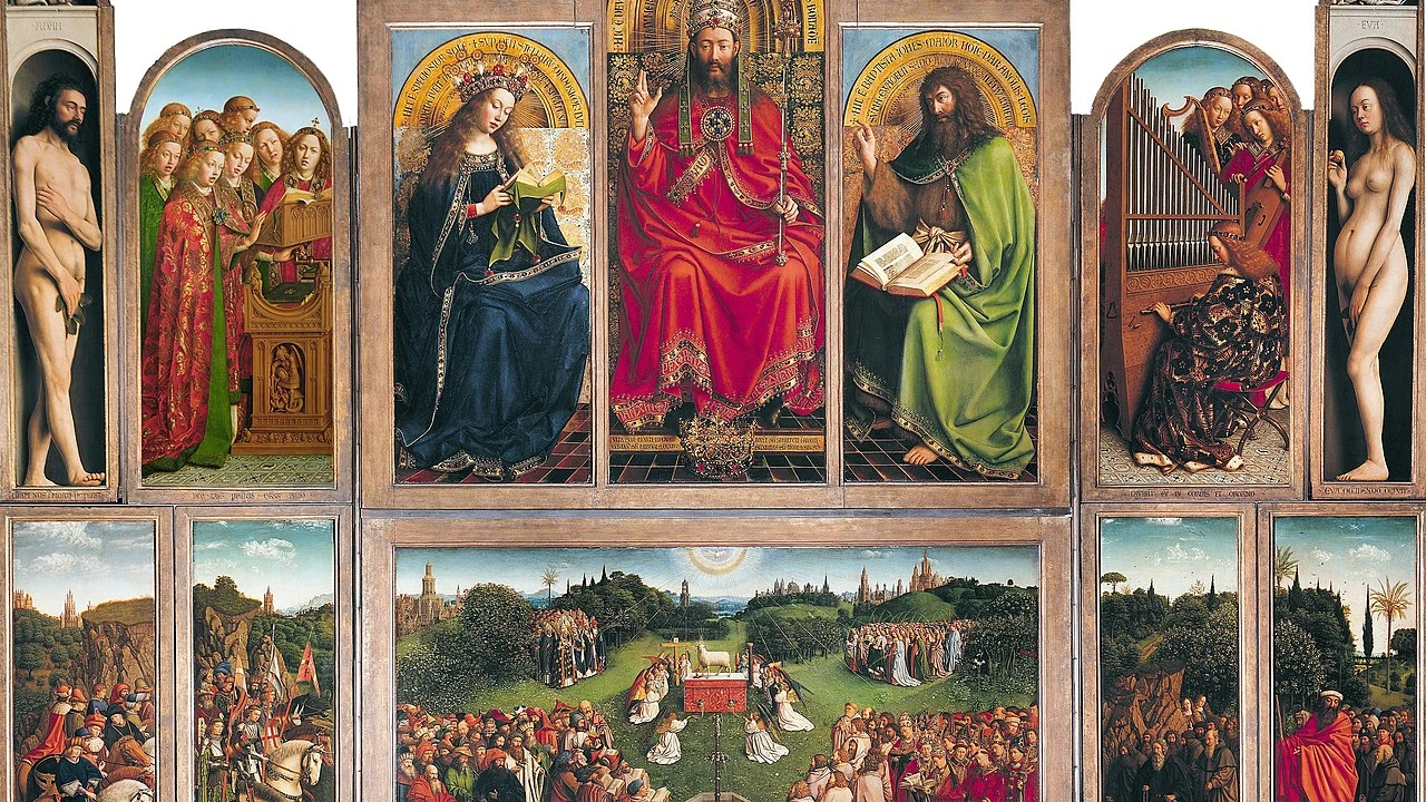 Cuadro El Altar de Gante o La Adoraci&oacute;n del Cordero M&iacute;stico