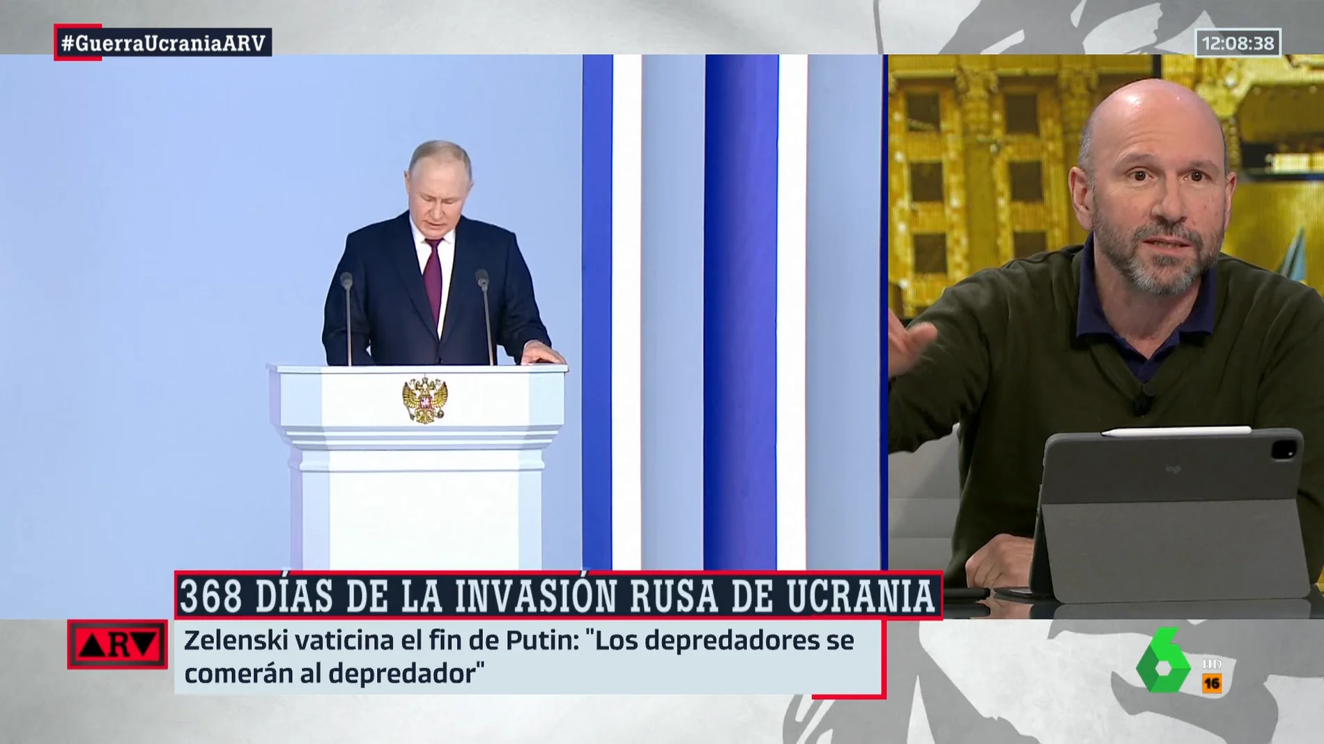  ÓScar Vara, sobre Putin: "Les está mandando a un plan enloquecido. Ya veremos si esos rusos no acaban devorándolo"