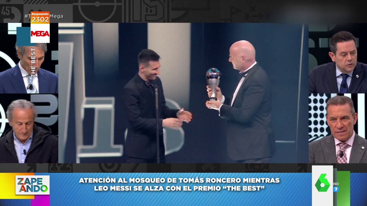 El enfado viral de Roncero al ver c&oacute;mo Messi se proclama Mejor Futbolista del Mundo 
