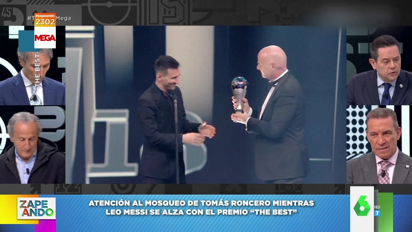 El enfado viral de Roncero al ver cómo Messi se proclama Mejor Futbolista del Mundo El enfado viral de Roncero al ver cómo Messi se proclama Mejor Futbolista del Mundo