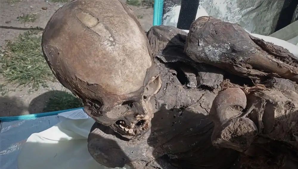 Encuentran una momia en la mochila de un repartidor en Perú