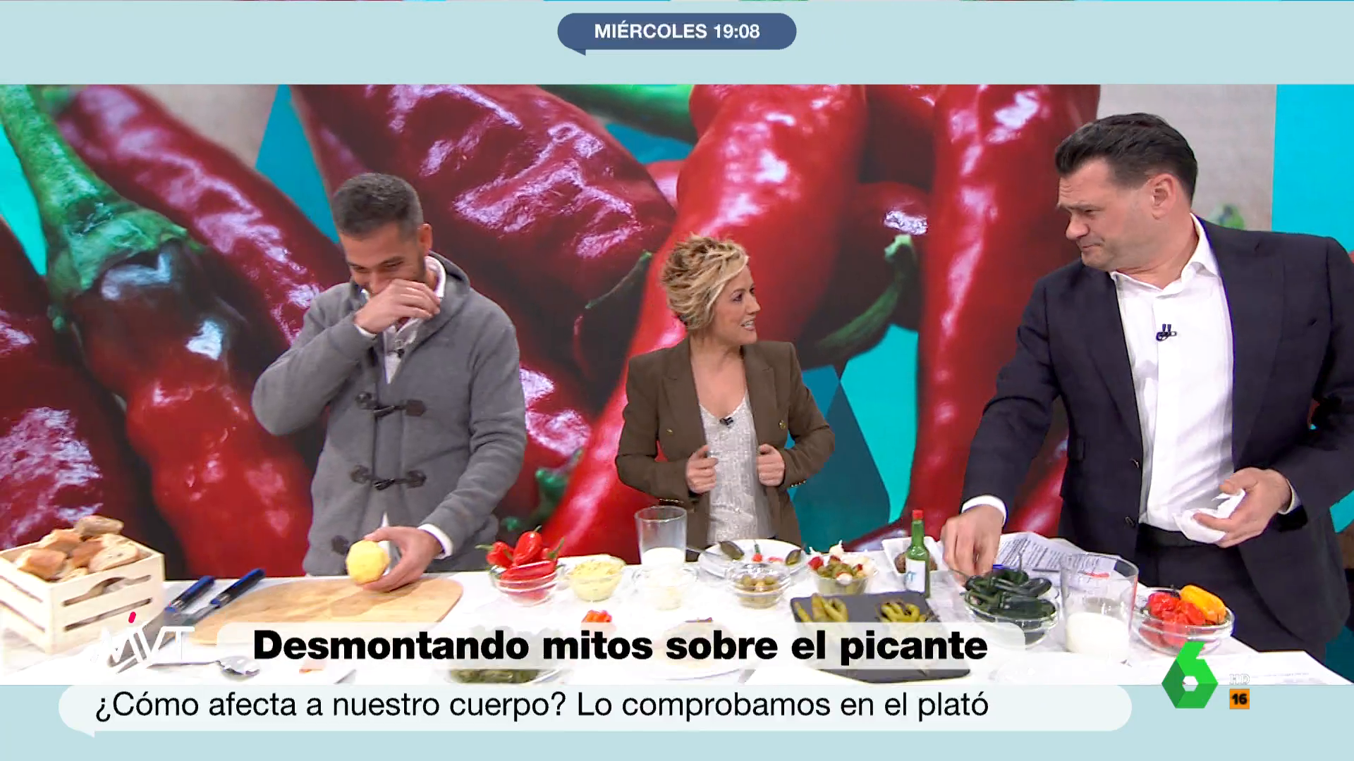 El nutricionista Pablo Ojeda pone a prueba a Iñaki López y Cristina Pardo  con el picante: 