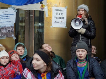Greta Thunberg arrested during an environmental demonstration in Oslo