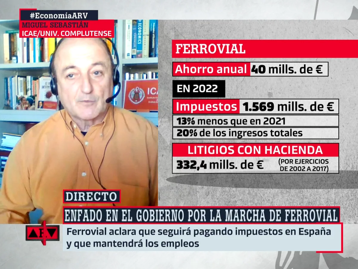 Miguel Sebastián, sobre la marcha de Ferrovial: "Se va porque es una empresa que está muy endeudada"