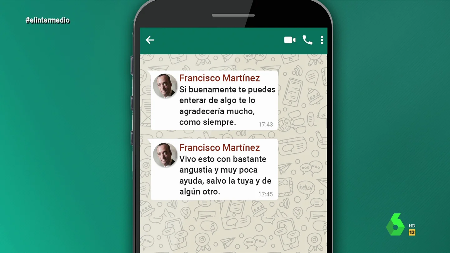 La conversación de WhatsApp entre Ramón Navarro y el presidente de la Audiencia Nacional que evidencia su buena relación y sintonía La conversación de WhatsApp entre Ramón Navarro y el presidente de la Audiencia Nacional que evidencia su buena relación y sintonía