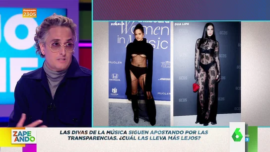 Duelo de estilos con transparencias entre Rosalía y Dua Lipa Duelo de estilos con transparencias entre Rosalía y Dua Lipa