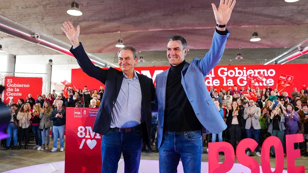 Pedro Sánchez y José Luis Rodríguez Zapatero