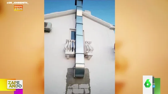 Construye una chimenea en su casa que atraviesa el balcón de la primera planta Construye una chimenea en su casa que atraviesa el balcón de la primera planta