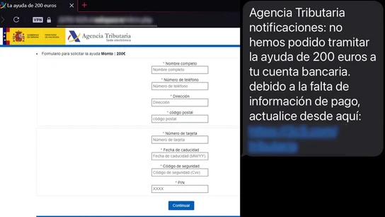 Alerta por una nueva estafa con la ayuda de 200 euros del Gobierno: cuidado si recibes este SMS Alerta por una nueva estafa con la ayuda de 200 euros del Gobierno: cuidado si recibes este SMS