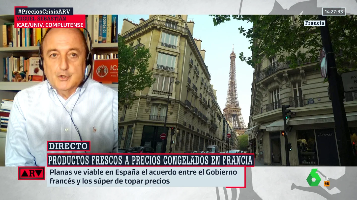 Miguel Sebastián enumera los "tres problemas" al tope de precios de los alimentos en Francia Miguel Sebastián enumera los "tres problemas" al tope de precios de los alimentos en Francia