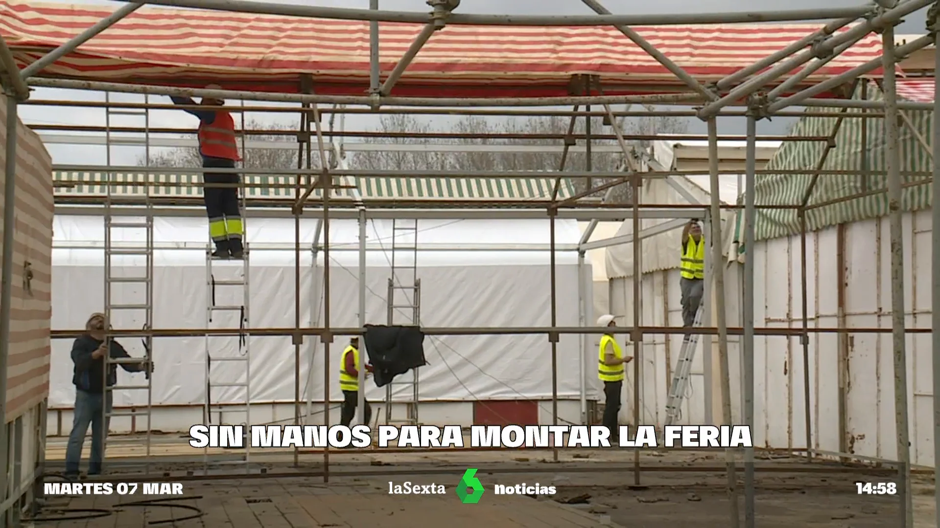 sin manos de obra para feria