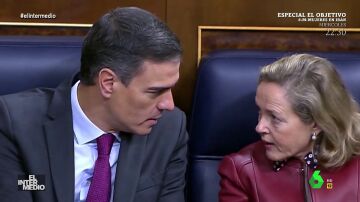 Vídeo manipulado - Pedro Sánchez aprende solfeo con Nadia Calviño en el Congreso