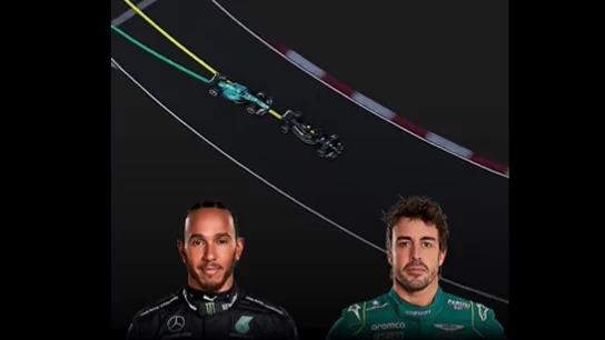 La recreación del adelantamiento de Fernando Alonso a Lewis Hamilton La recreación del adelantamiento de Fernando Alonso a Lewis Hamilton