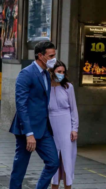 Irene Montero y Pedro Sánchez en el acto institucional por el Día Internacional de la Mujer de 2022. Irene Montero y Pedro Sánchez en el acto institucional por el Día Internacional de la Mujer de 2022.